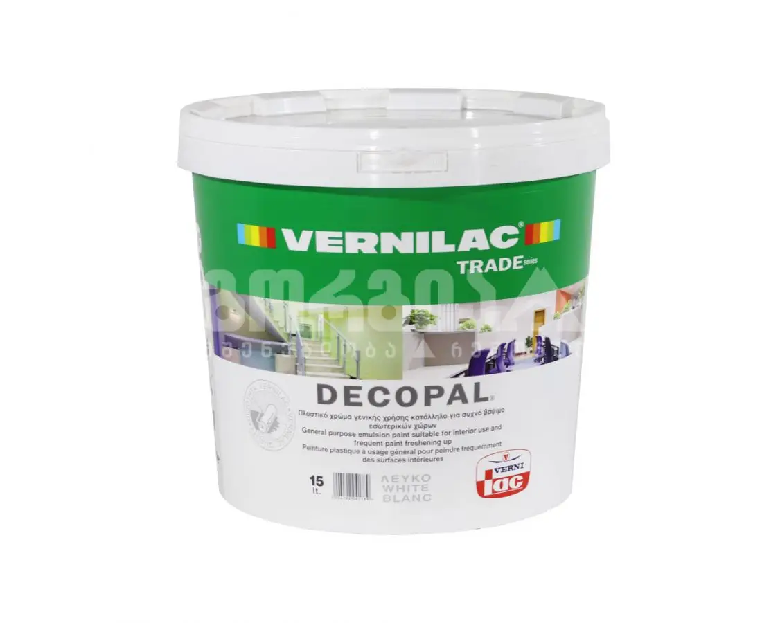 წყალემულსია DECOPAL No. 42344 15 ლ. — ინტერიერის საღებავი